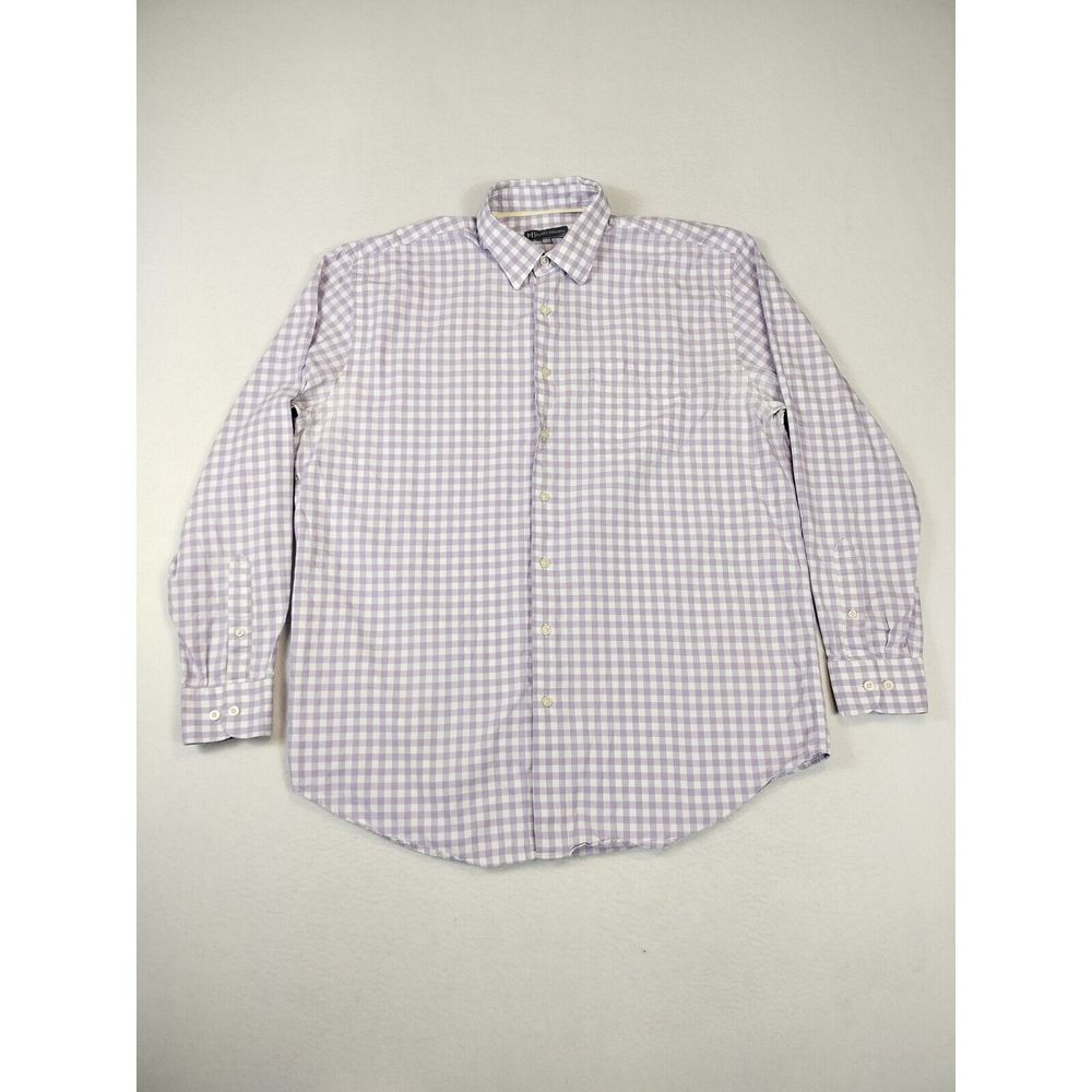 Hickey Freeman Shirt Men's XL Purple White Corpcore Normcore Classiccore Casual